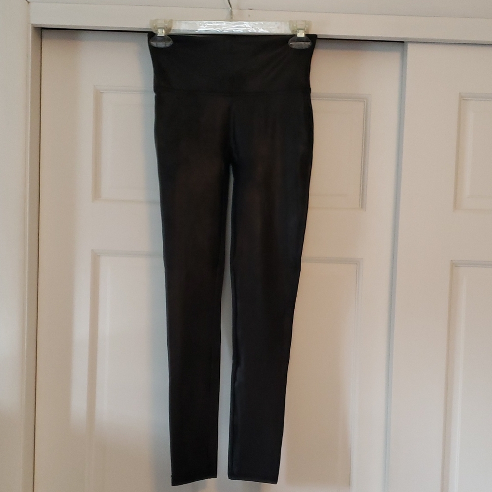 SPANX Black Pleather Leggings